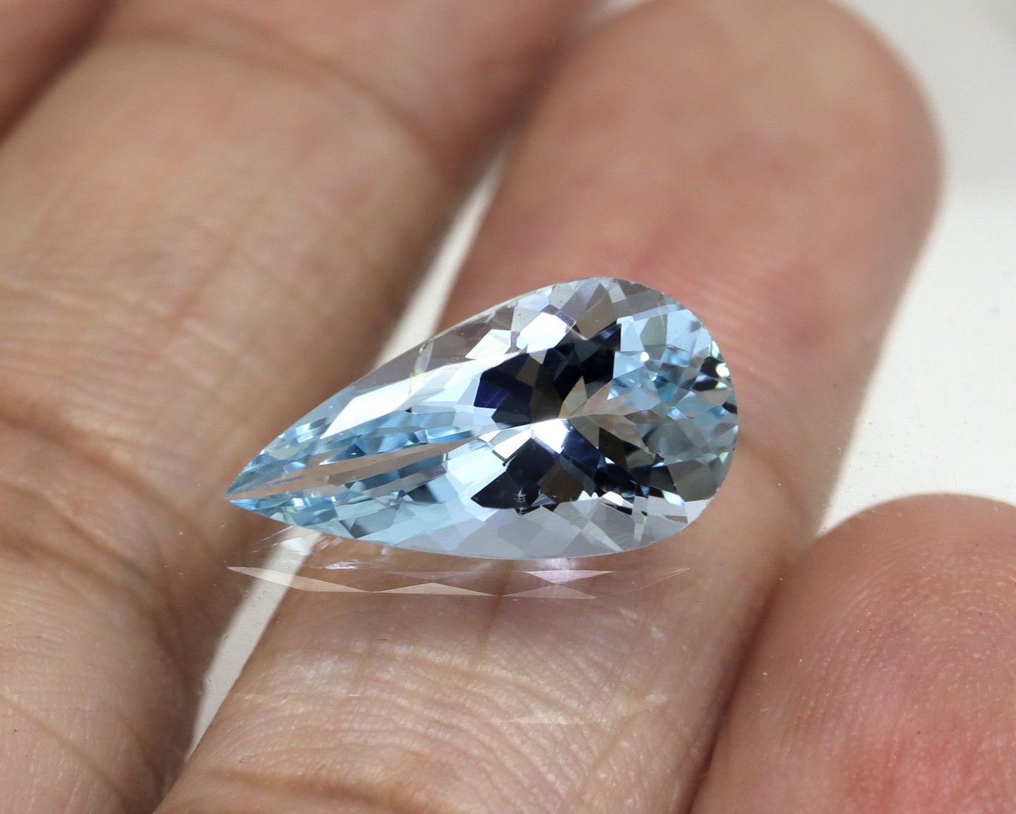 2.5 Ct AAA Natural Aquamarine Pear – Medium Blue VVS – Unheated Untreated March Birthstone – Loose Aquamarine for Custom Jewelry