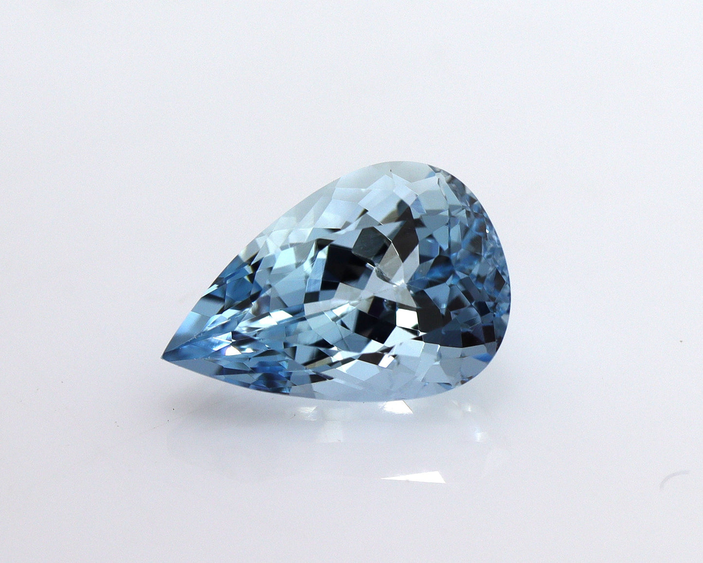 2.1 Ct AAA Natural Aquamarine Pear Cut Gemstone, Medium Blue Eye Clean Aquamarine for Engagement Ring, Loose March Birthstone