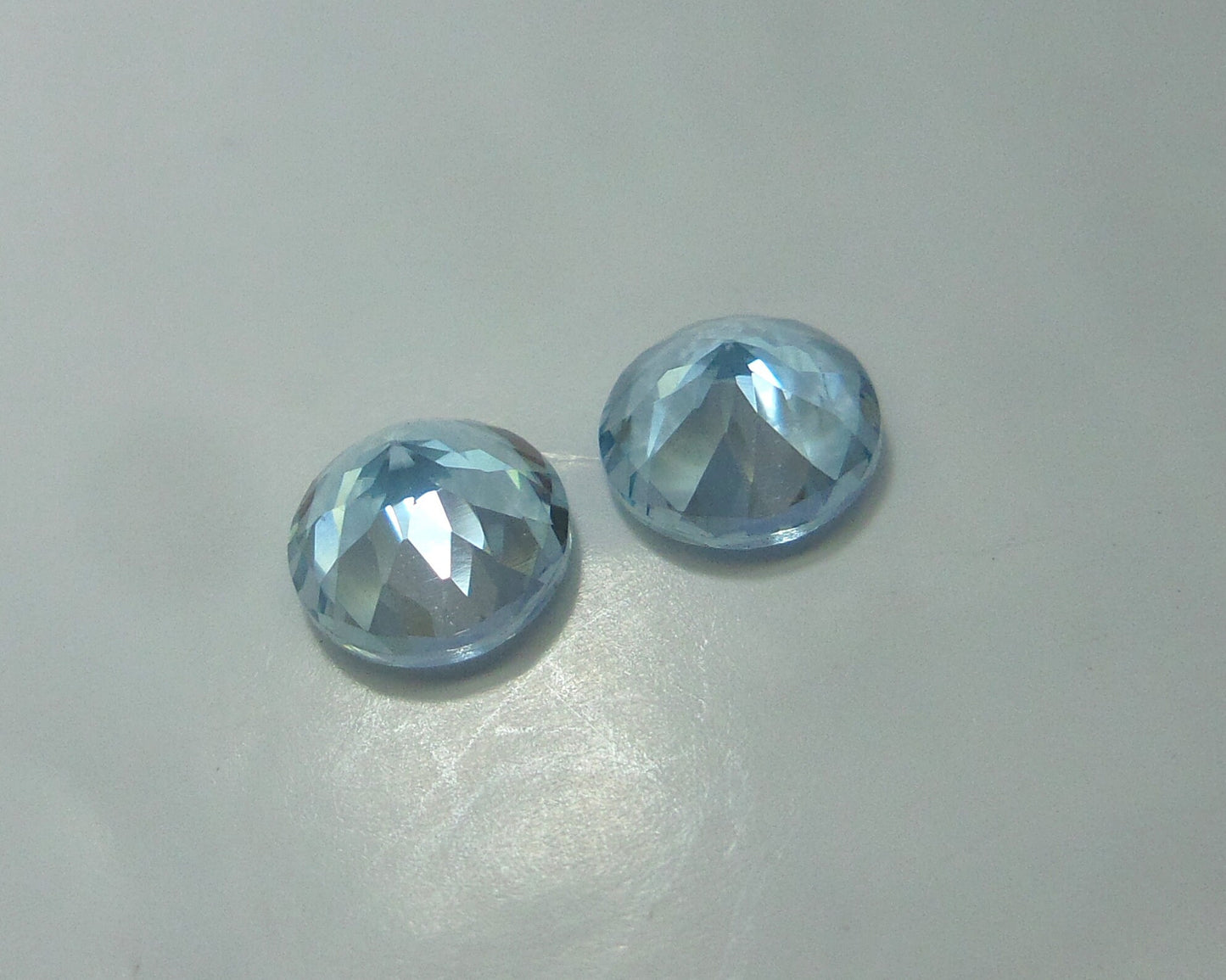 7 mm Aquamarine Pair | AAA+ Round Cut | 2.2 Ct Medium Blue Gems | Eye Clean | Calibrated for Studs | Jewelry Making Round earrings