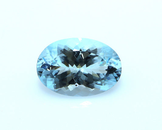 Big Blue Aquamarine 9.7 Ct, Natural Oval Cut AAA+ Quality, Saturated Sea Blue • No Heat • Loupe Clean Gemstone for Pendant/Ring