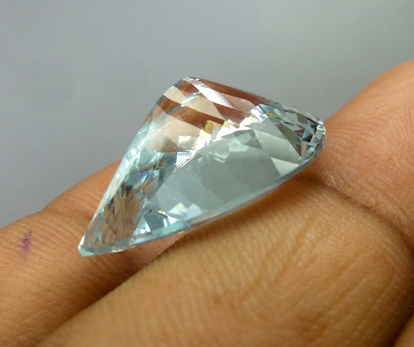 HUGE! 24 Ct AAA Natural AQUAMARINE Pear, Large Aquamarine Gemstone | Big Aquamarine Pendant, Collector Gemstone, Goshenite Pendant, Lustrous