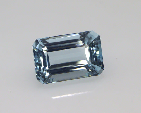 Natural AQUAMARINE Emerald Cut, 8.3x5.6 mm, Dainty Aquamarine Ring, Step Cut Rectangle Aquamarine, Emerald Cut Promise Ring, Stacking Ring