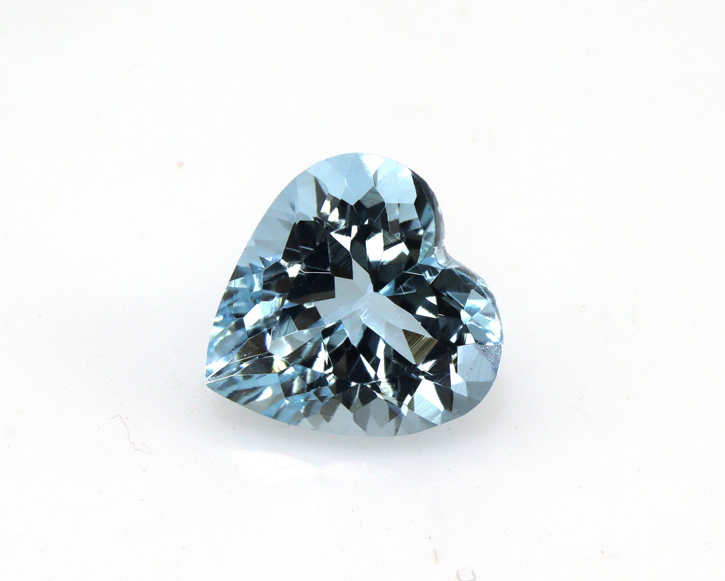 2.2 Ct AAA Natural Aquamarine Heart Cut | Top Blue, Unheated Gemstone for Ring or Pendant