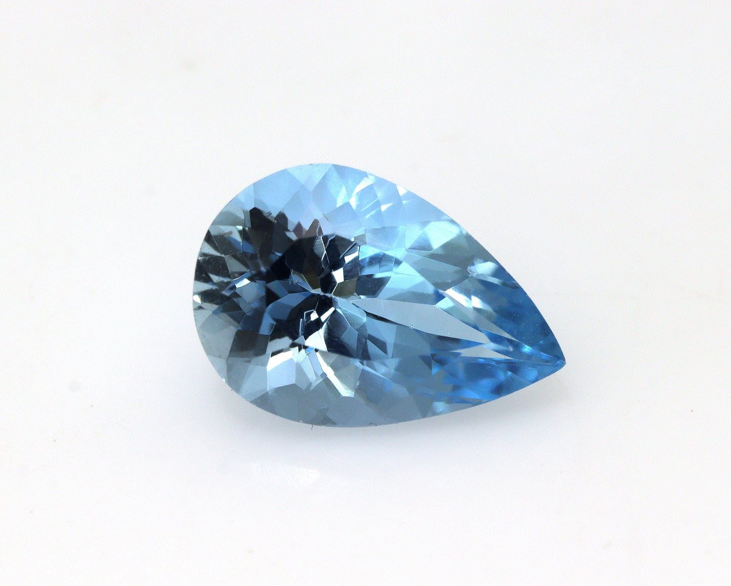 Santa Maria Aquamarine 2 Ct Pear | AAA+ Dark Blue Loupe Clean Aquamarine | Finest Deep Blue Aquamarine for Engagement Ring, CERTIFIED