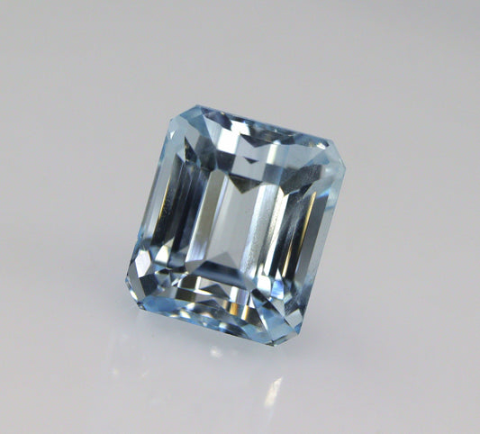 2.32 Ct Natural AAA Aquamarine | Emerald Cut 7.5x6.4 mm | Medium Blue Octagon | Eye Clean to VVS | Custom Jewelry | For Ring Designing