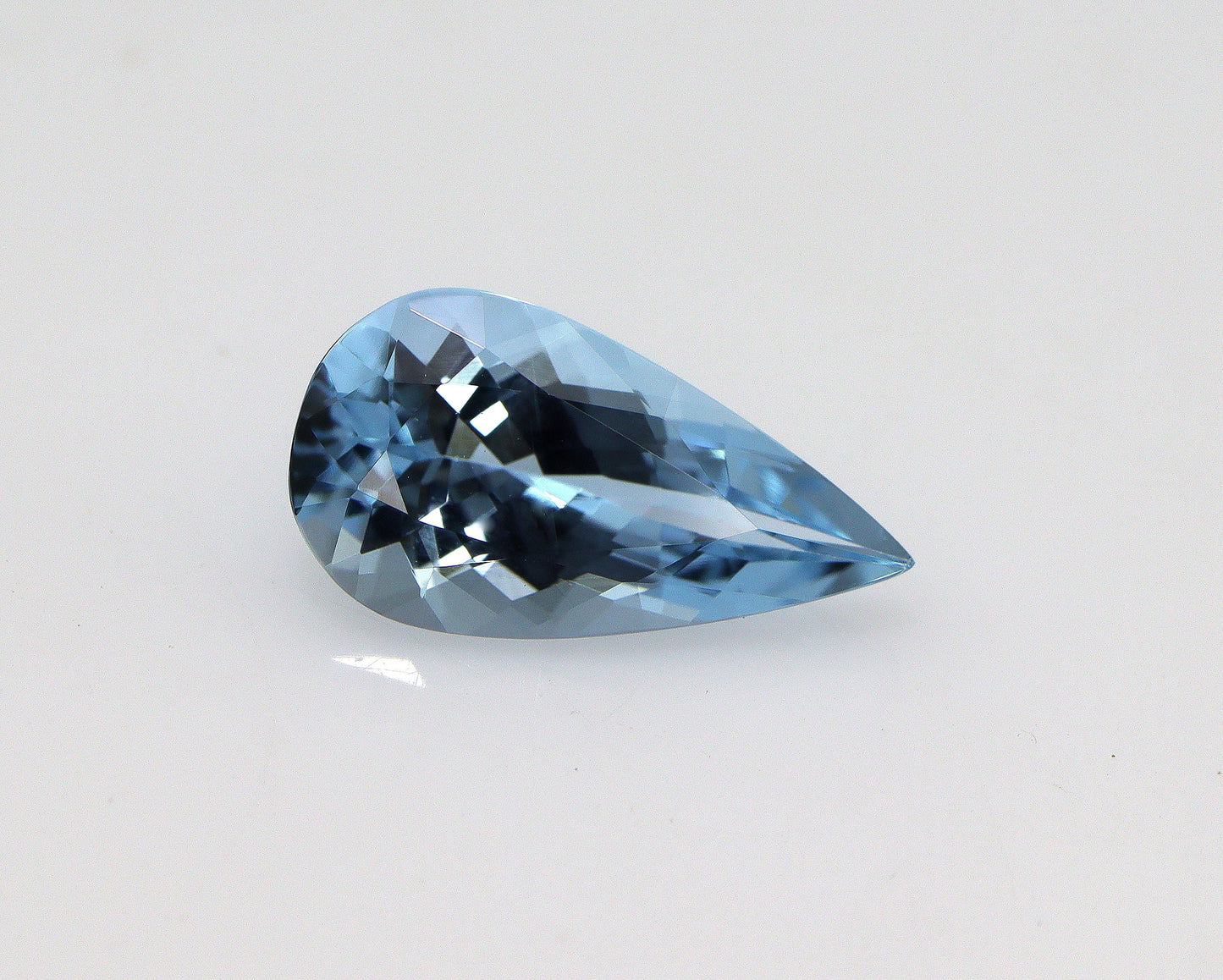 1.48 Ct Dark Blue Aquamarine Pear | AAA+ Gem 12x6.5mm | Natural Gem for Pendant, Pear Ring or Halo Necklace | Fine Cut | Drop Pendant Gem