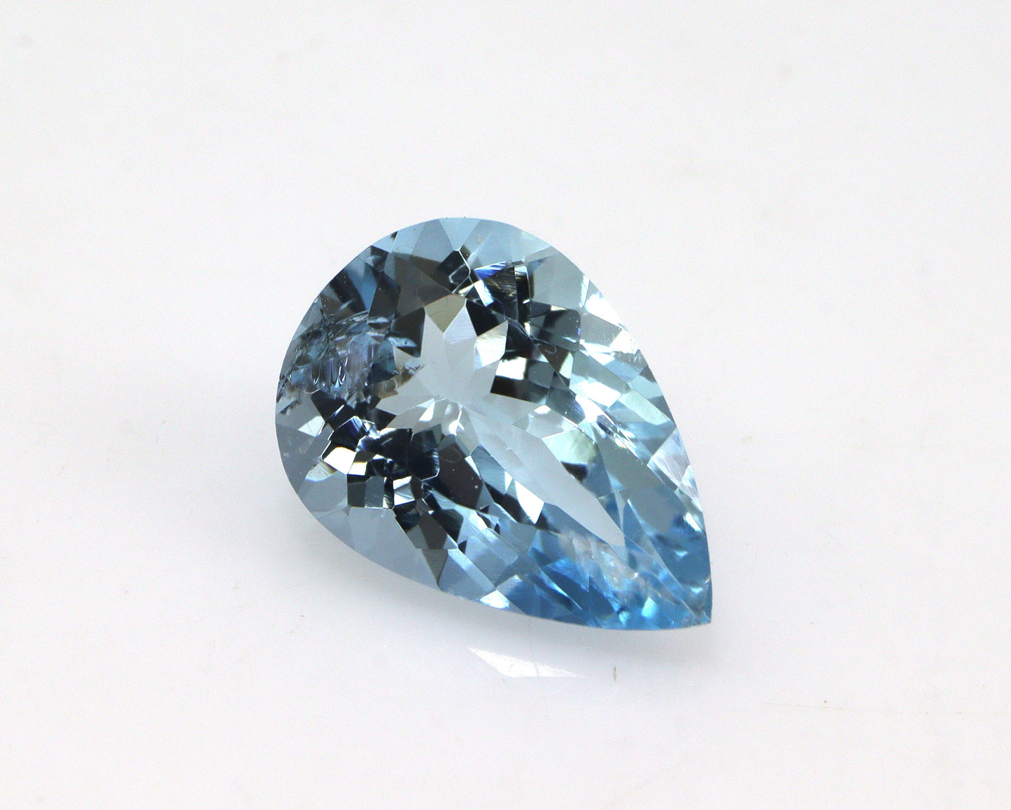 2.93 Ct Aquamarine Pear Cut – AAA+ Natural Gemstone, Medium Blue Pear Shape Aquamarine for Ring or Pendant, March Birthstone Stone