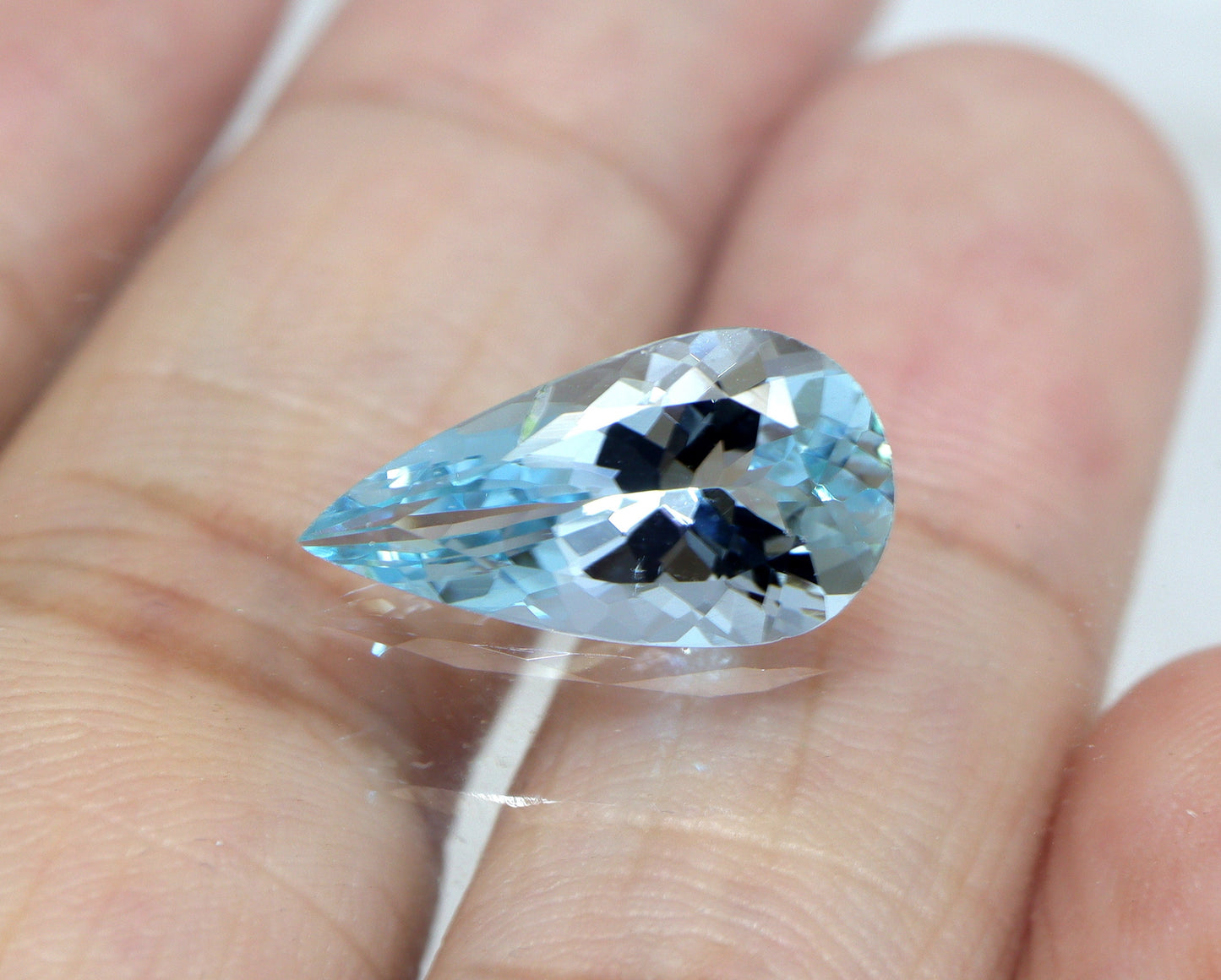 2.5 Ct AAA Natural Aquamarine Pear – Medium Blue VVS – Unheated Untreated March Birthstone – Loose Aquamarine for Custom Jewelry