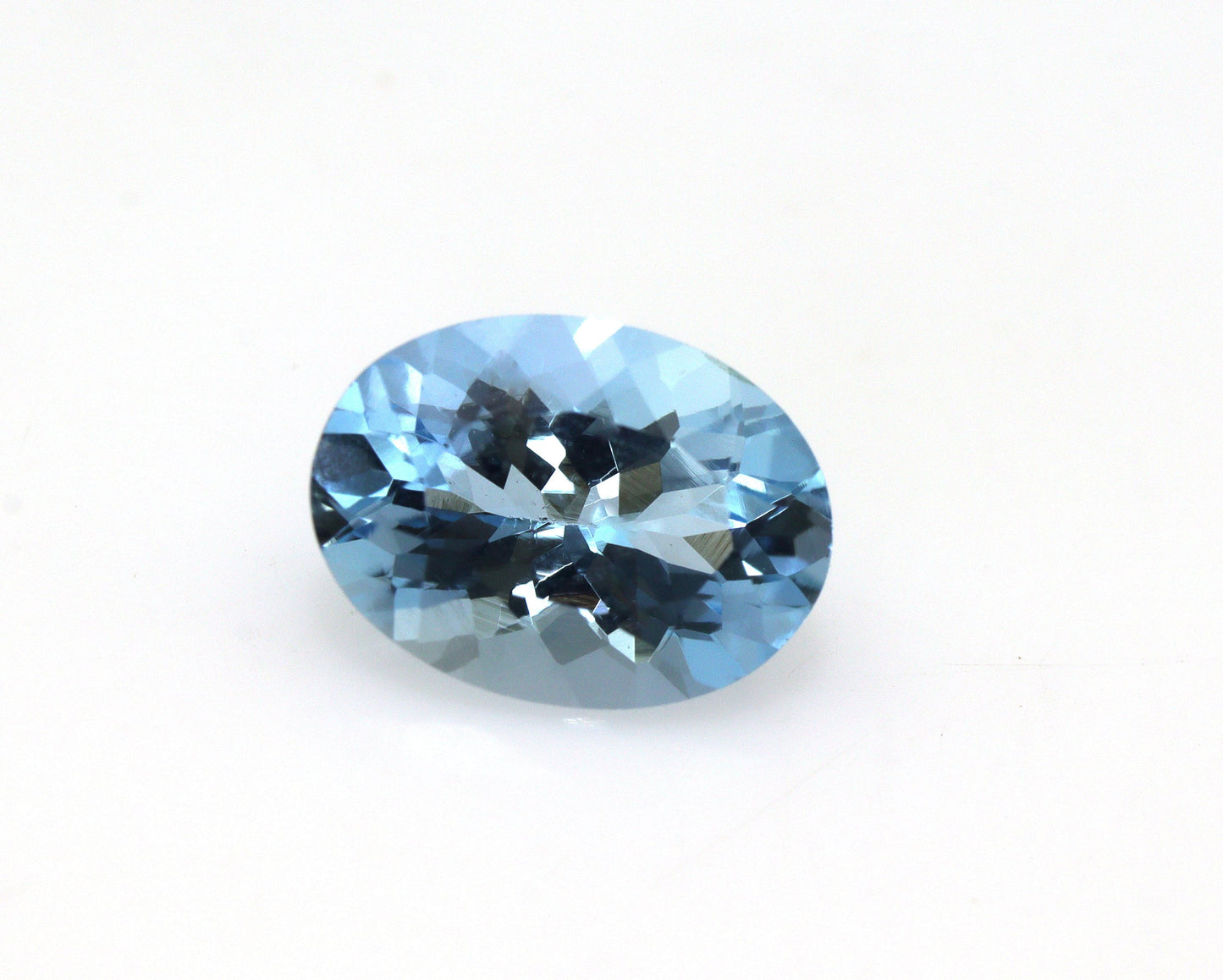 1.75 Ct Dark Blue Natural Aquamarine Oval Cut | AAA+ Unheated Eye Clean Loose Gemstone for Ring & Pendant