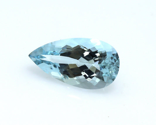 2.9 Ct Natural Aquamarine Pear Cut 13.7×7.5 mm – AAA Medium Blue March Birthstone Gemstone for Ring or Pendant