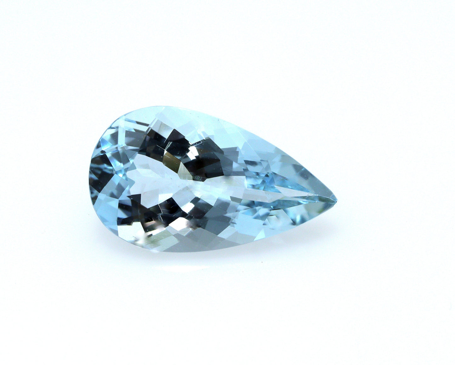 2.6 Ct Natural Aquamarine Pear – 13.5x7.9 mm AAA Medium Blue Gemstone, Eye Clean March Birthstone for Ring or Necklace