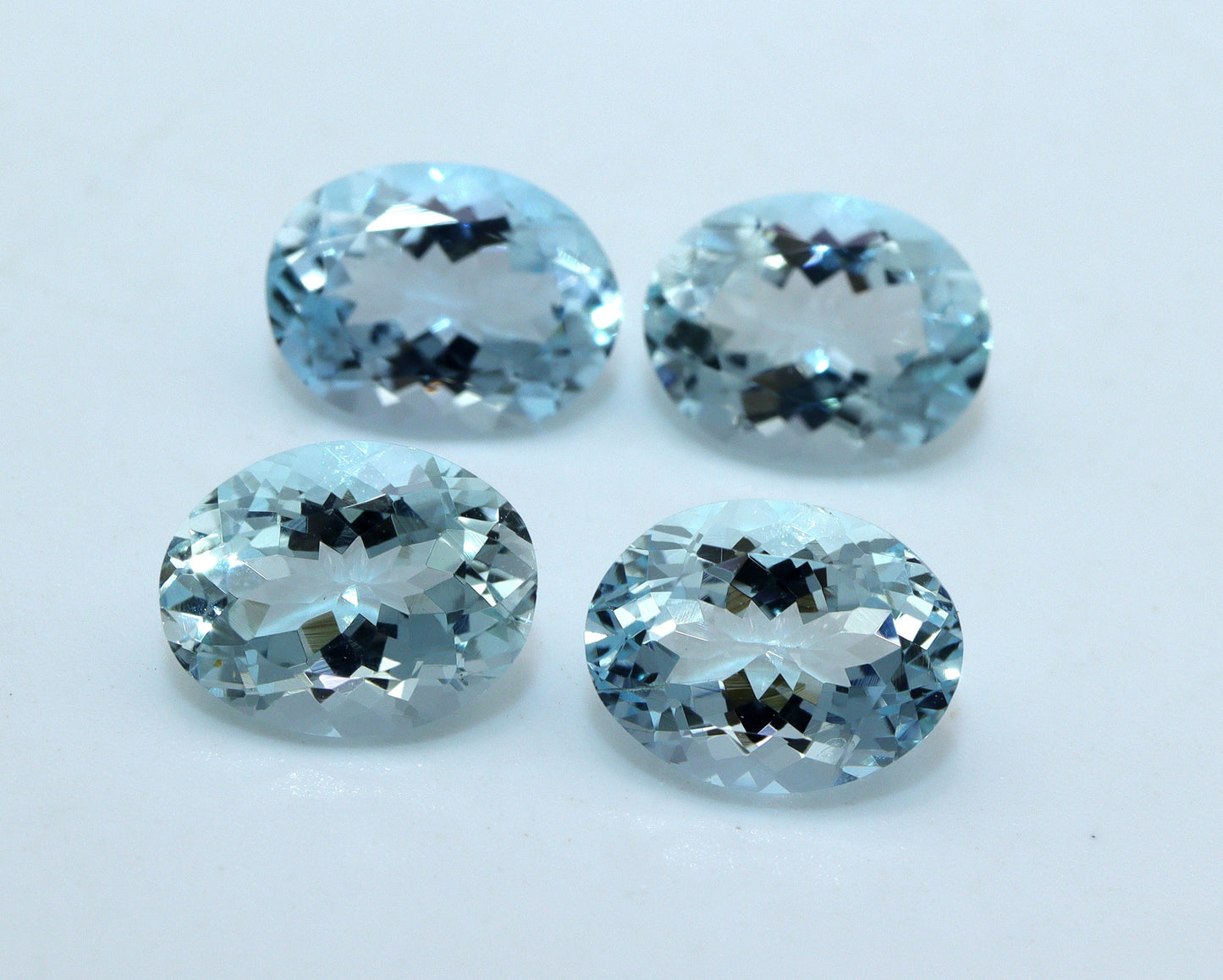 9x7 mm AAA Aquamarine Oval Wholesale Stones | Natural Calibrated Gemstone for Rings & Pendants, Loose Faceted Stone
