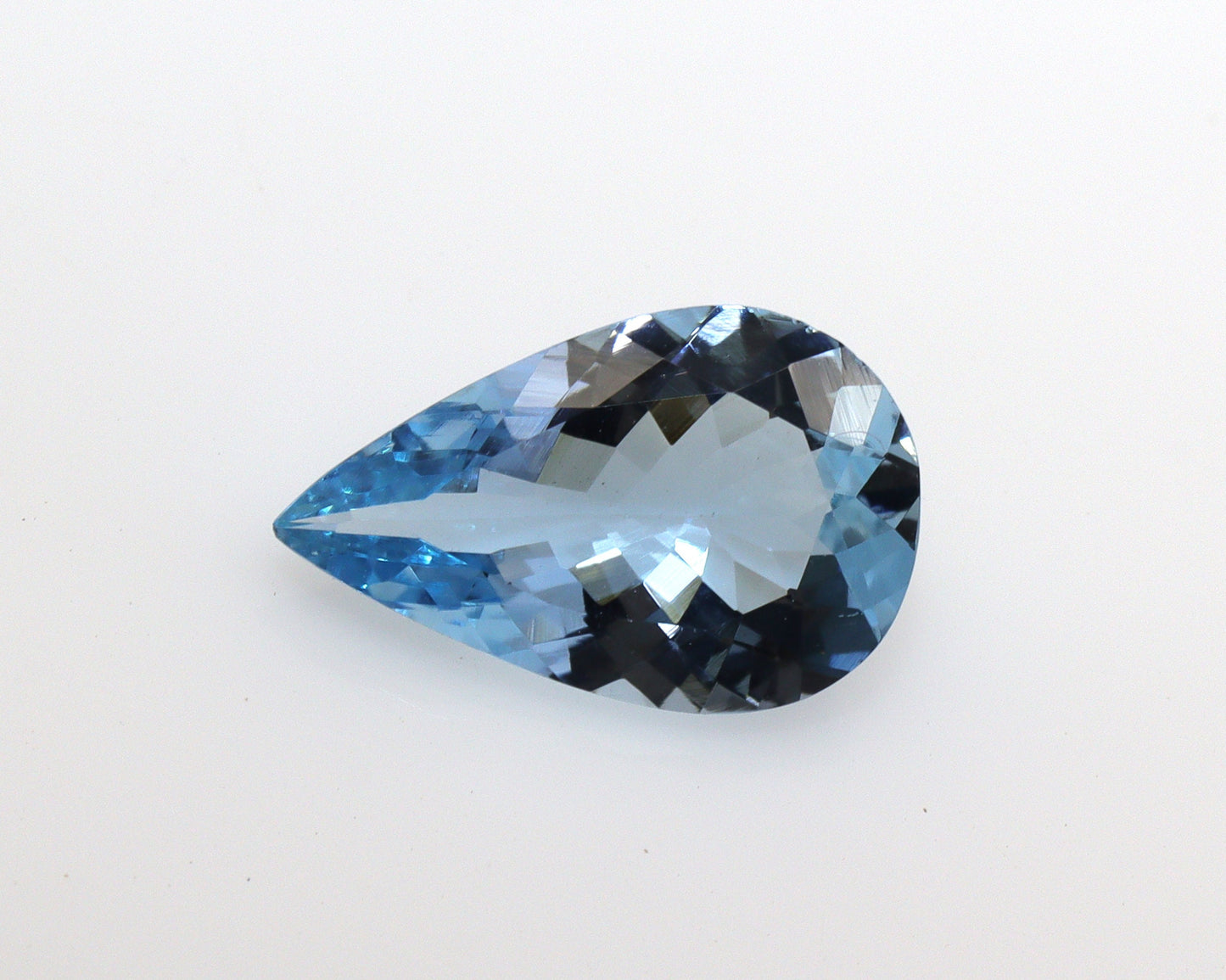 2.26 Ct AAA+ Natural Aquamarine Pear Cut – Deep Dark Blue | 12.9×8.3 mm Loupe Clean | Finest Quality Unheated Aquamarine