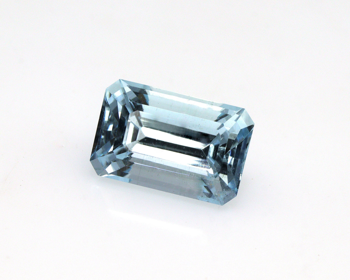 3 Ct Natural Aquamarine Emerald Cut, AAA Faceted Aquamarine Loose Gemstone, Blue Aquamarine Rectangle