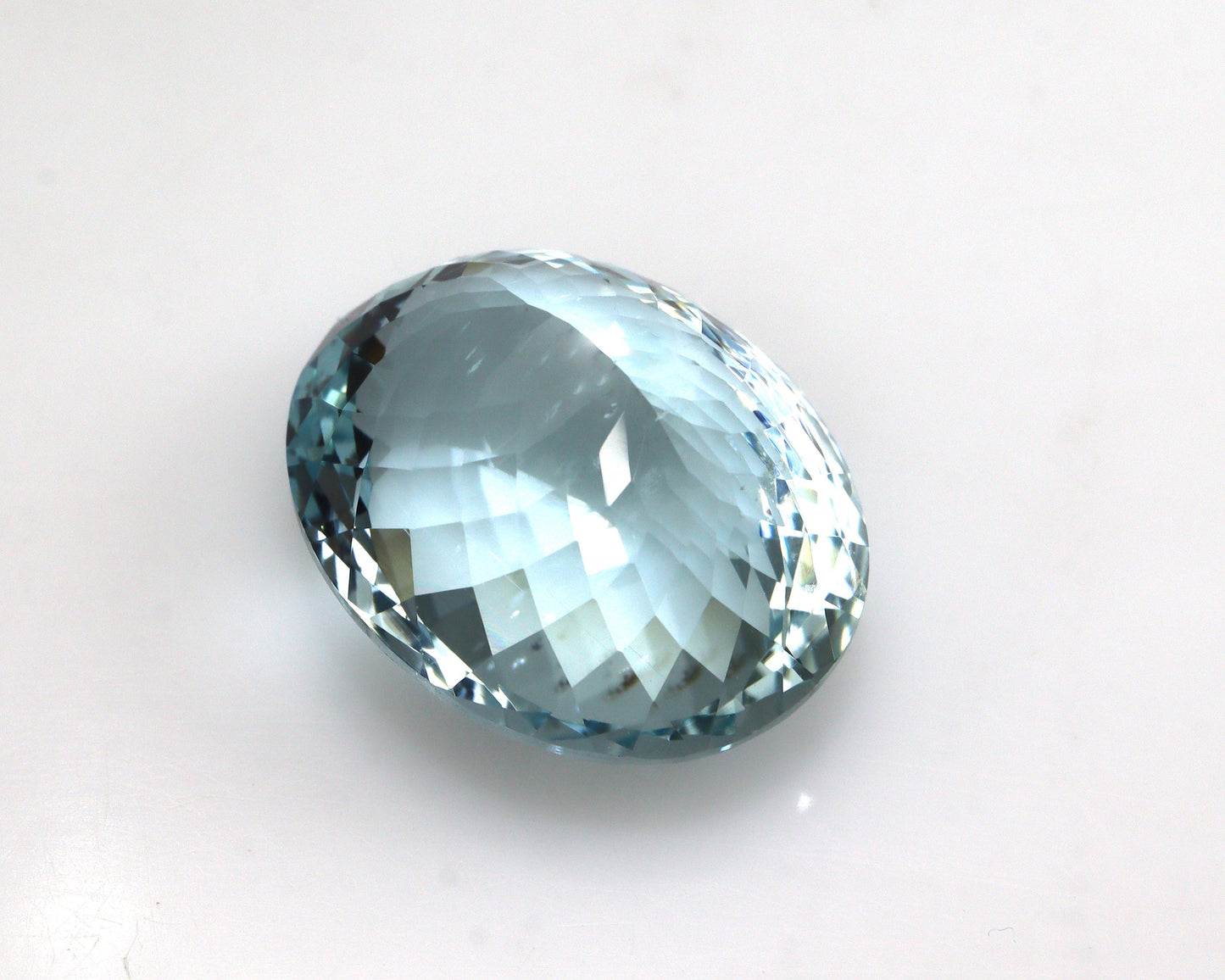 MICRO FACETED! 19.7 Ct Natural Aquamarine Oval | AAA+ Eye Clean Aquamarine | No Heat Blue Aquamarine for Engagement Ring, Halo Necklace