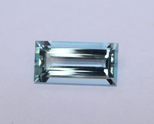 1.6 Cts AAA Natural Aquamarine Baguette Cut Loose Gemstone | Sky Blue Aquamarine for Statement Ring or Pendant | Custom Jewelry Stone