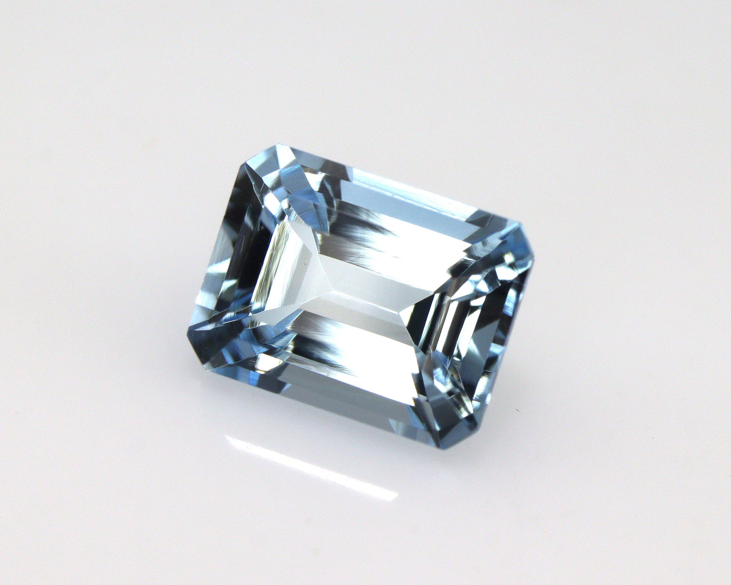 SUPER QUALITY 1.25 Ct AAA Natural Aquamarine Emerald Cut | 7.3x5.6 mm Octagon Loose Gemstone | Medium Blue Aquamarine for Custom Ring