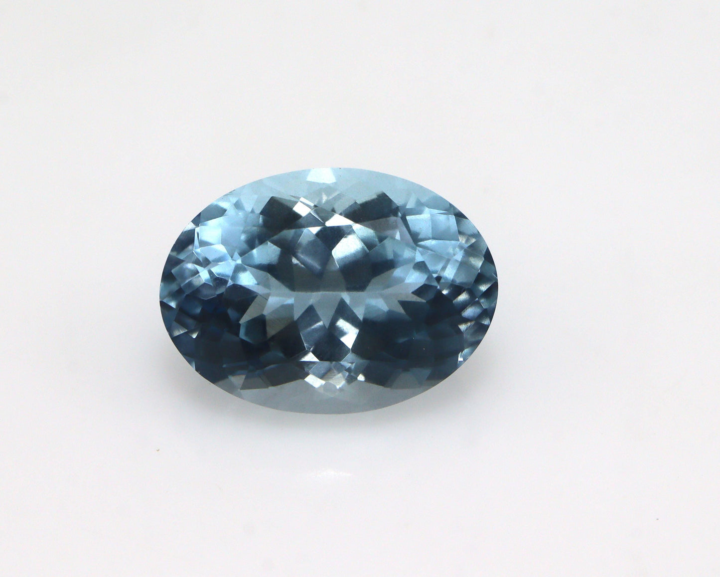 4.53Ct Dark Blue Oval Aquamarine | 12.6x9.3mm Eye Clean No Heat Gem | Loose Gemstone for Ring | Custom Jewelry Design, French Band Halo Ring