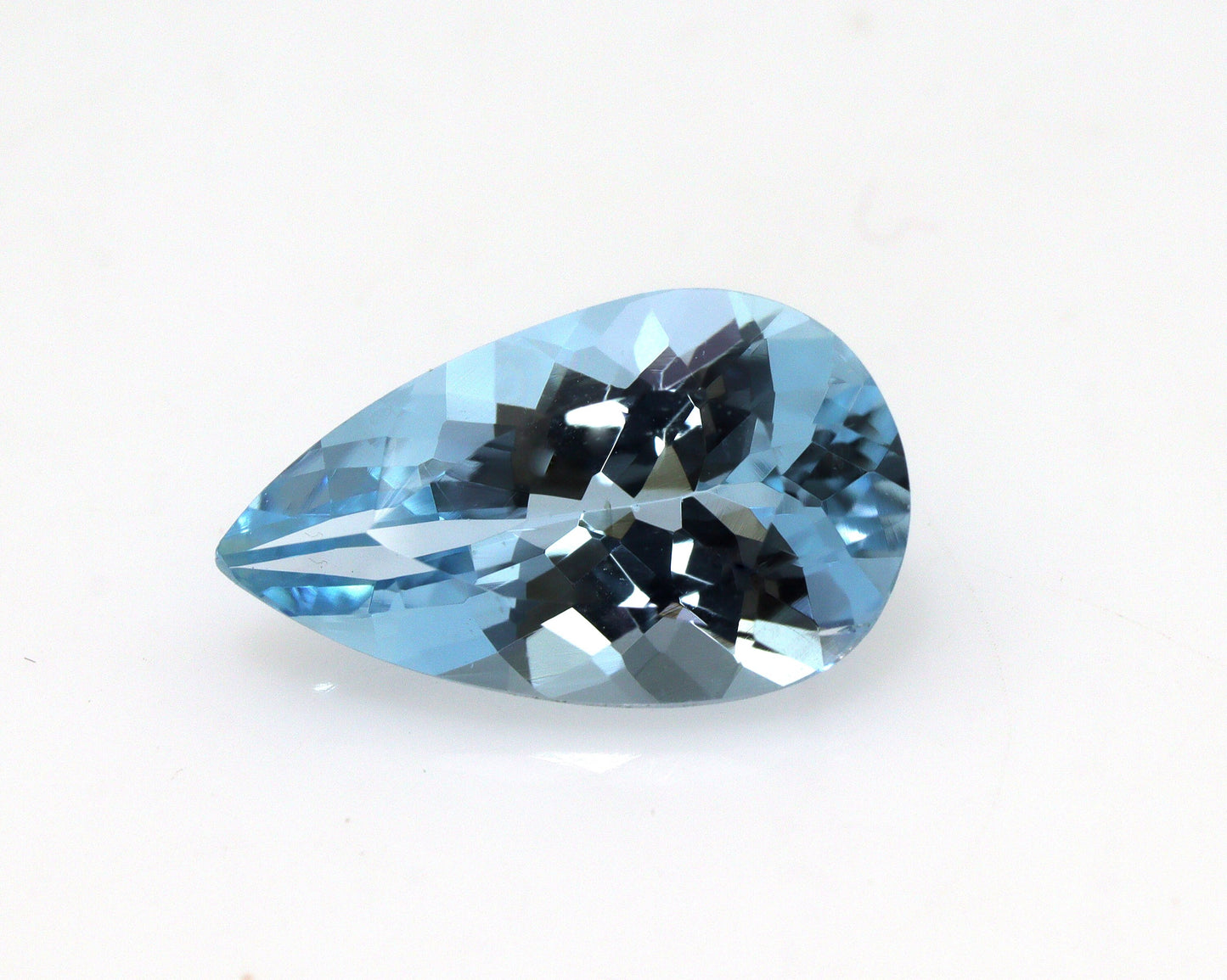 2 Ct AAA+ Natural Aquamarine Pear Cut | 11.9x7 mm Medium to Dark Blue Faceted Gemstone | High Saturation Aquamarine for Ring or Pendant
