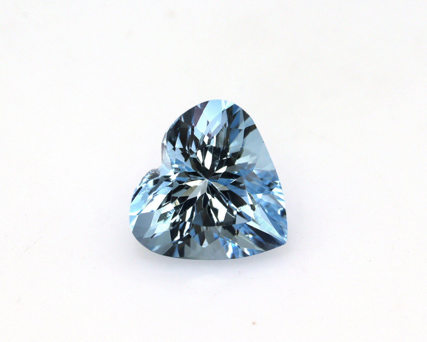 TOP BLUE 9.2 mm Natural Aquamarine Heart Shape, AAA+ Faceted Gemstone, Fine Cut Heart Aquamarine for Engagement Ring or Pendant