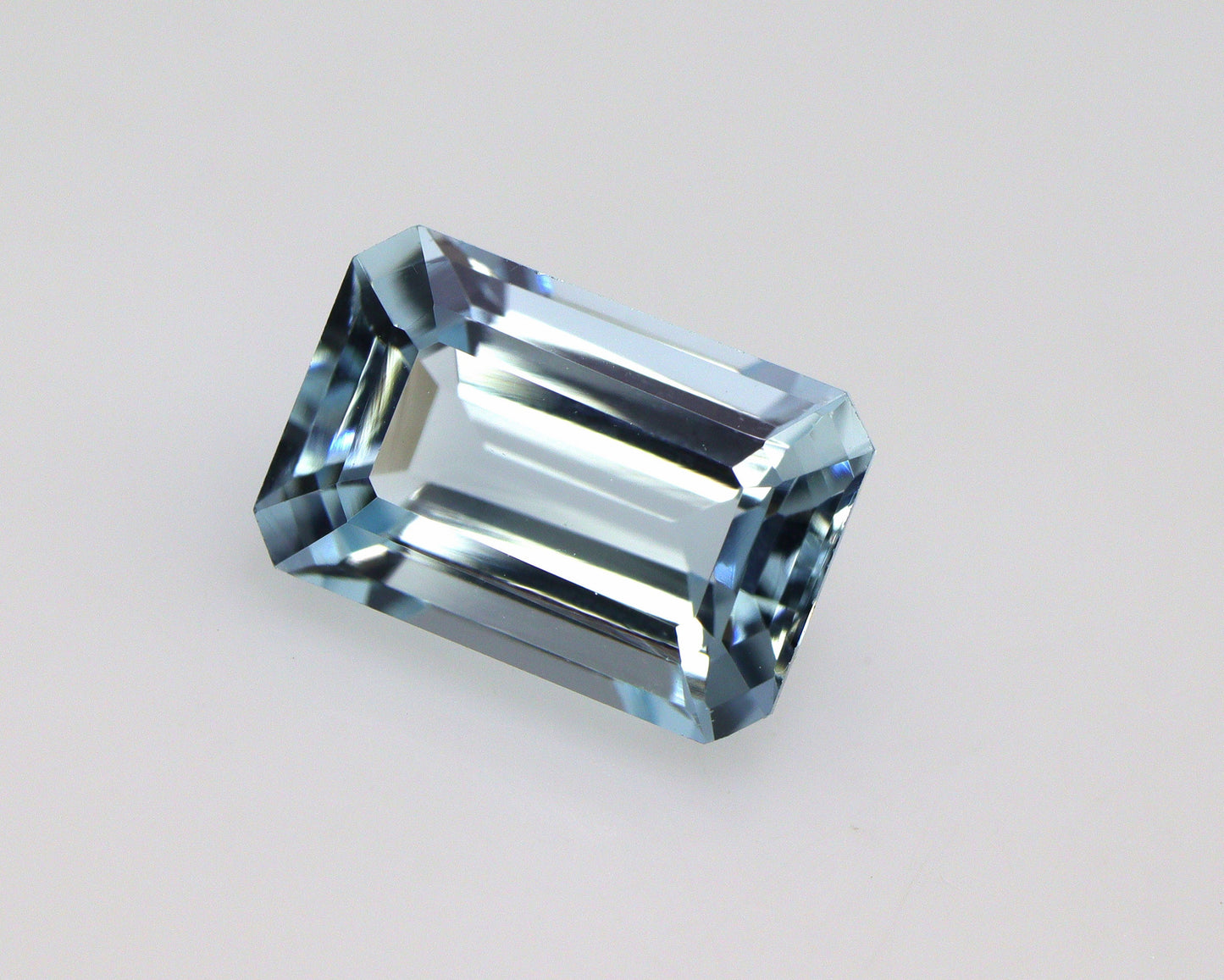 Natural Light Blue Aquamarine 1.4 Ct Emerald Cut | 8.1 × 5.5 mm Faceted Loose Gemstone | March Birthstone