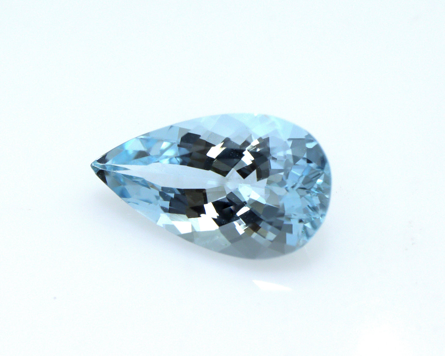 2.6 Ct Natural Aquamarine Pear – 13.5x7.9 mm AAA Medium Blue Gemstone, Eye Clean March Birthstone for Ring or Necklace