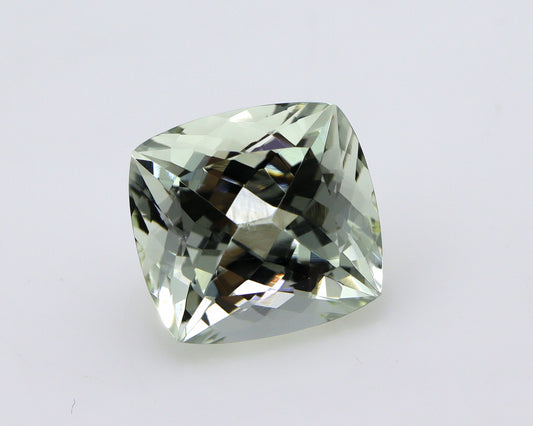 8 Ct Natural Aquamarine Cushion Cut 12.8x12 mm, Yellow Greenish Gemstone, Large March Birthstone, Loose Aquamarine