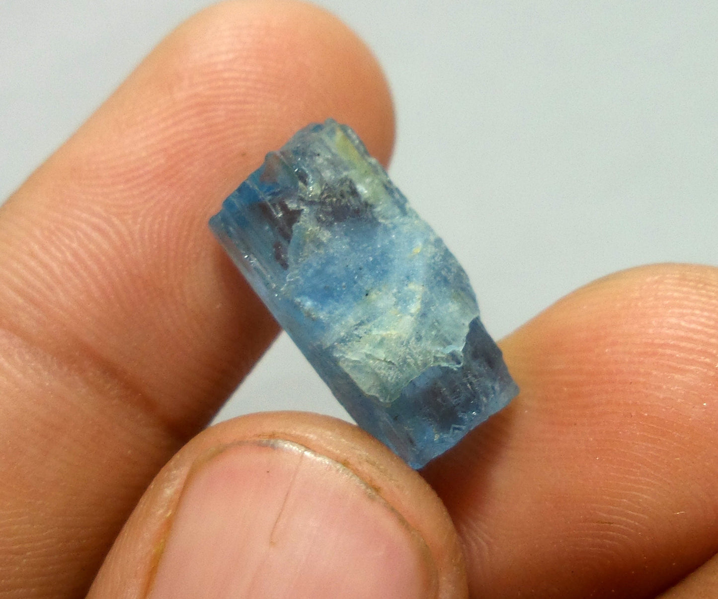 19.4x10.7 mm Deep Blue RAW Aquamarine Crystal, Rough Aquamarine, Etched Aquamarine, Terminated Aquamarine, Raw Jewelry, For Harmony, Peace