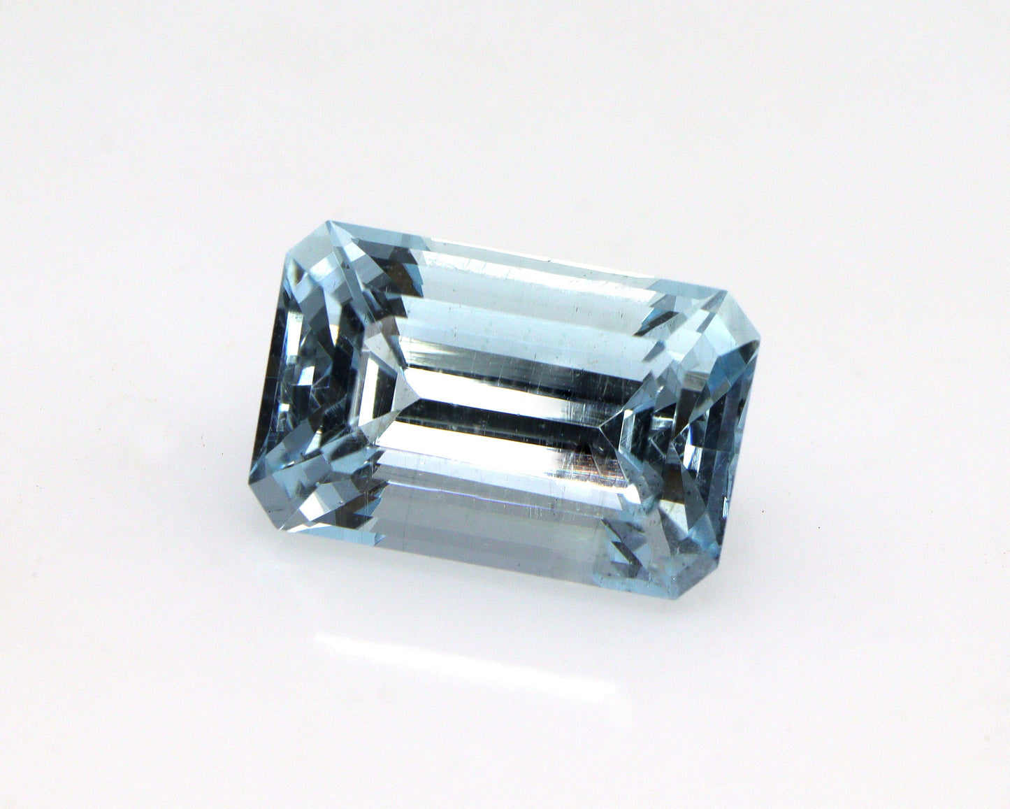 3 Ct Natural Aquamarine Emerald Cut, AAA Faceted Aquamarine Loose Gemstone, Blue Aquamarine Rectangle