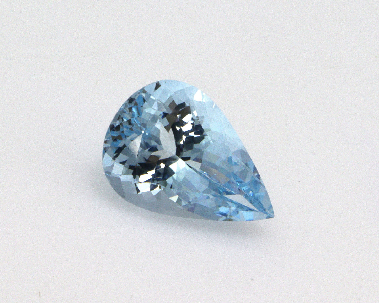 6.3ct Pear Shape Aquamarine | AAA Natural Light to Medium Blue | Eye Clean Unheated Gemstone | Loose Aquamarine for Ring or Pendant