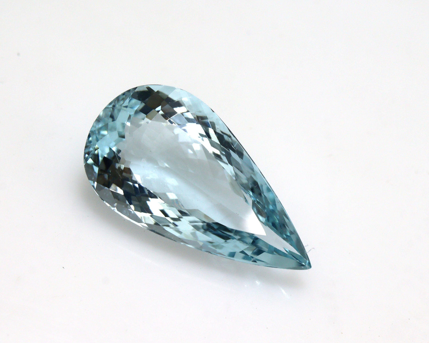 8.4 Cts Greenish Blue AQUAMARINE Big Pear, 21x11 mm Long Pear Cut For Drop Necklace, Large Tear Drop Pendant, Super Fine Ocean Blue