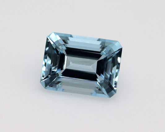 2.9 Ct Aquamarine Emerald Cut – 10x7.5 mm Natural Blue Gemstone, Octagon Aquamarine for Ring, Wholesale Price