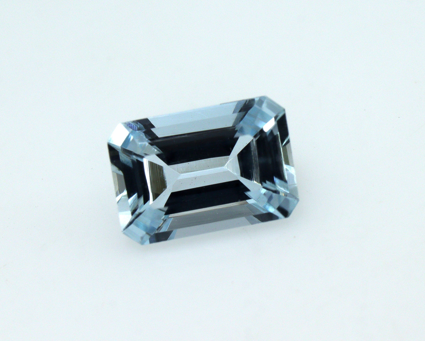 7.8x5.3 mm Emerald Cut Aquamarine Gemstone | 1.1 Ct Natural Light Blue Aquamarine | Eye Clean No Heat March Birthstone for Ring or Pendant