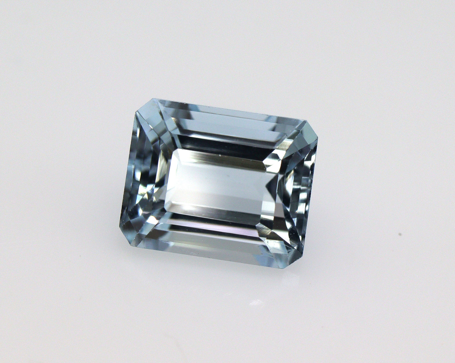2.3 Ct AAA Aquamarine | Emerald Cut 8.5x6.9 mm | Light-Medium Blue | Eye Clean Gem | Custom Ring | IGITL Cert | Wholesale Aquamarine