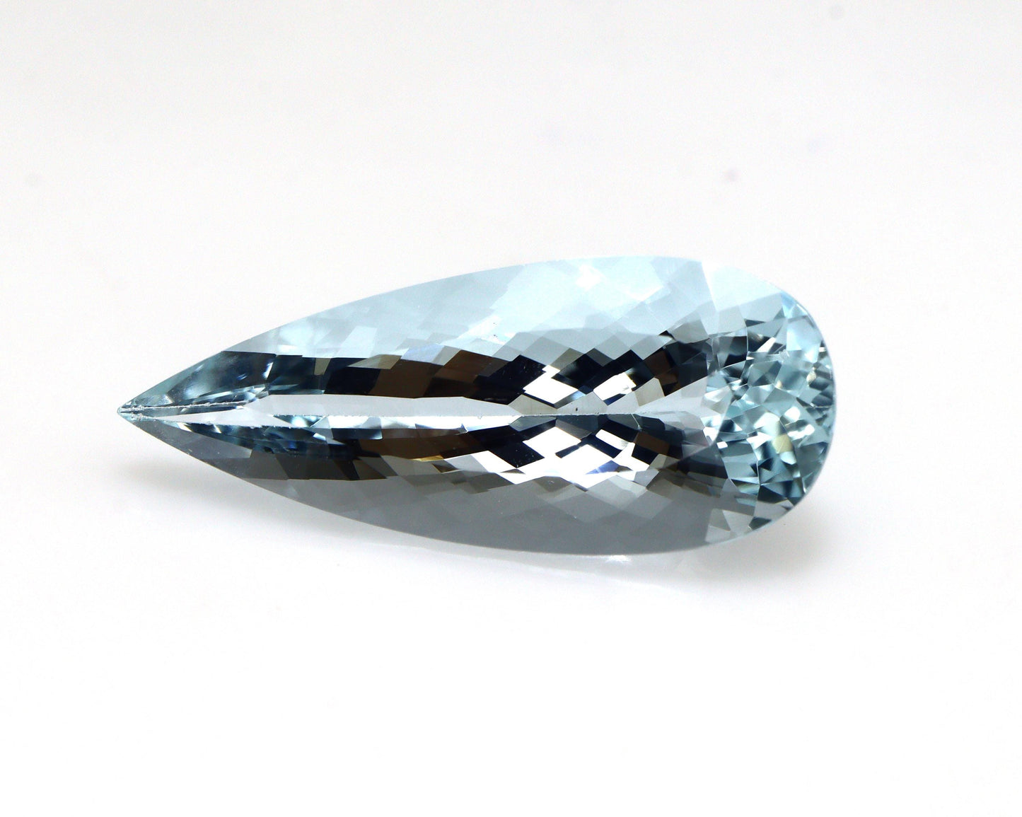 7 Ct Aquamarine Pear Cut – AAA+ Natural 23x10 mm Elongated Gemstone, Large Light Blue Aquamarine for Statement Ring or Necklace