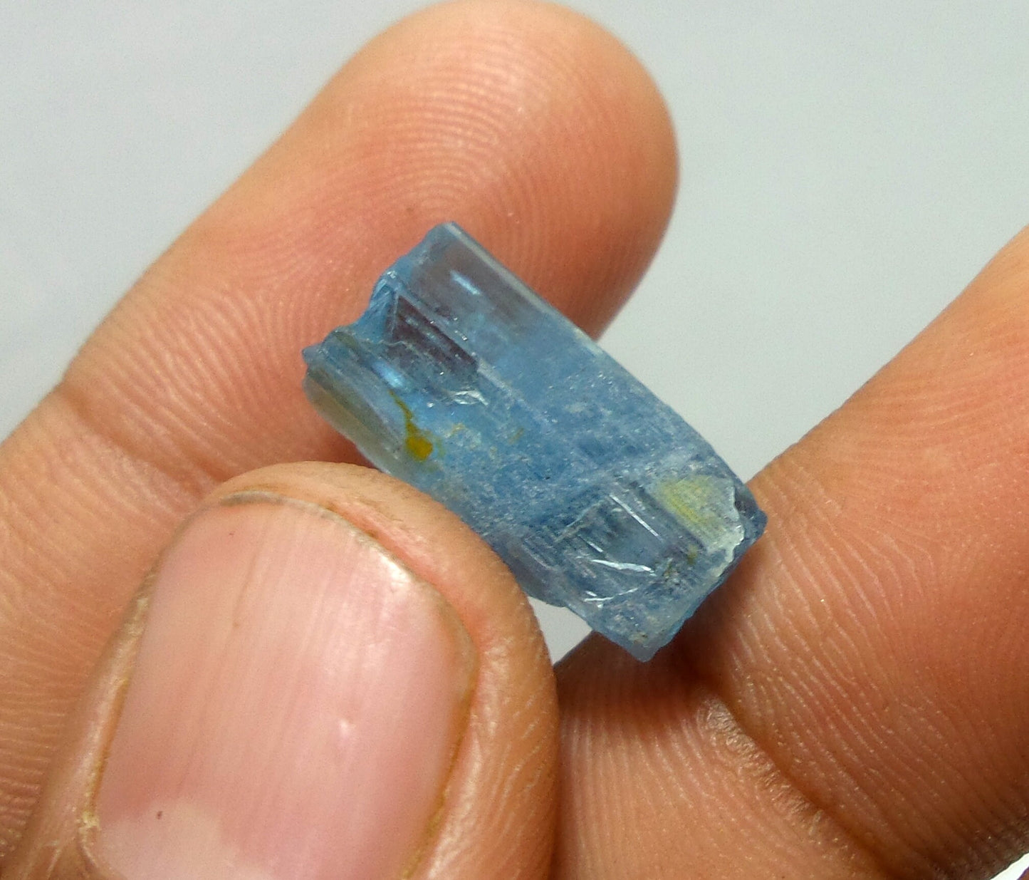 19.4x10.7 mm Deep Blue RAW Aquamarine Crystal, Rough Aquamarine, Etched Aquamarine, Terminated Aquamarine, Raw Jewelry, For Harmony, Peace