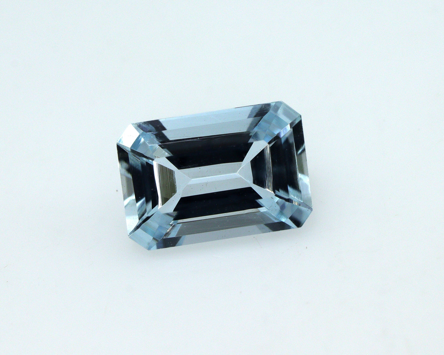 7.8x5.3 mm Emerald Cut Aquamarine Gemstone | 1.1 Ct Natural Light Blue Aquamarine | Eye Clean No Heat March Birthstone for Ring or Pendant