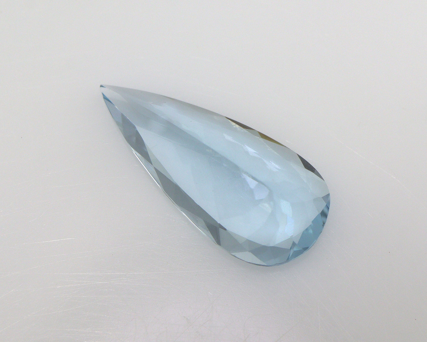 3.6 Ct Natural Aquamarine Pear 18x8.2 mm | AAA+ Blue Gemstone | Long Pear Cut Aquamarine for Ring, Necklace, Pendant | March Birthstone