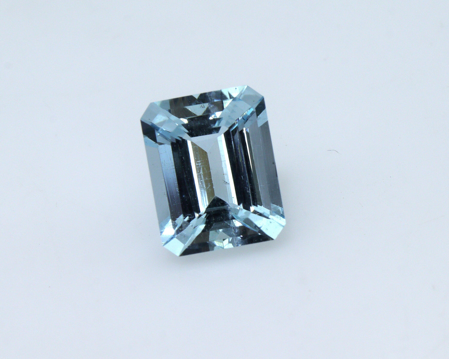 3.8 Ct AAA Aquamarine Emerald Cut 13.6x6.5 mm | Natural Medium Blue Gemstone for Custom Ring, Pendant