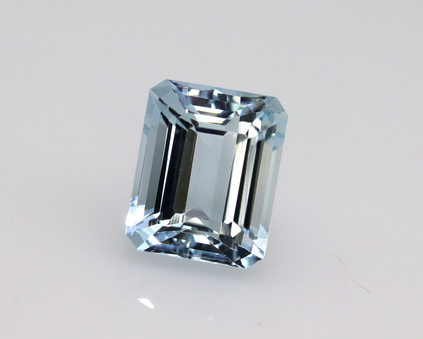 2.3 Ct AAA Aquamarine | Emerald Cut 8.5x6.9 mm | Light-Medium Blue | Eye Clean Gem | Custom Ring | IGITL Cert | Wholesale Aquamarine