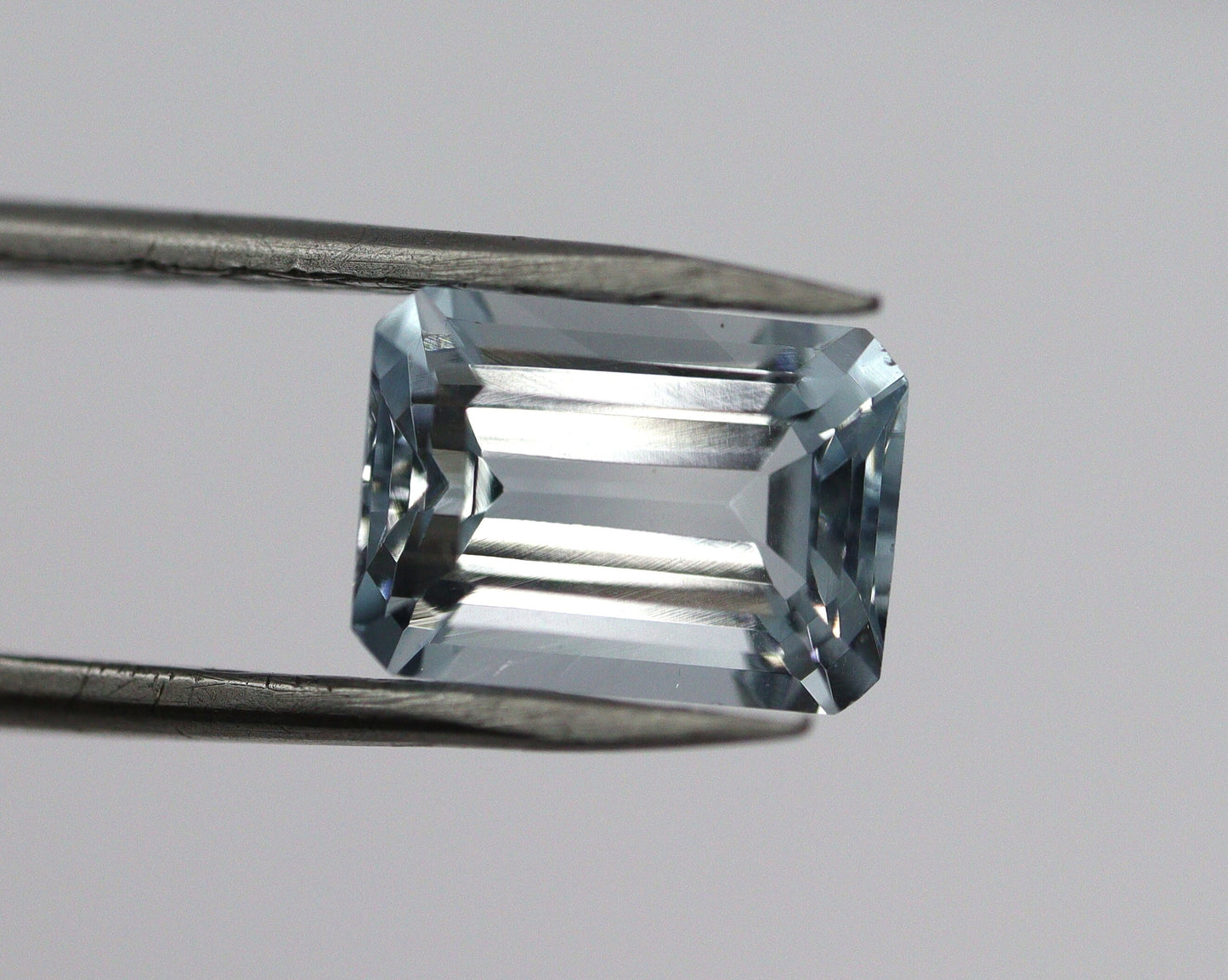 2.25 Ct Natural Aquamarine Emerald Cut | AAA Eye-Clean Blue Aquamarine Gemstone | Loose March Birthstone for Engagement Ring