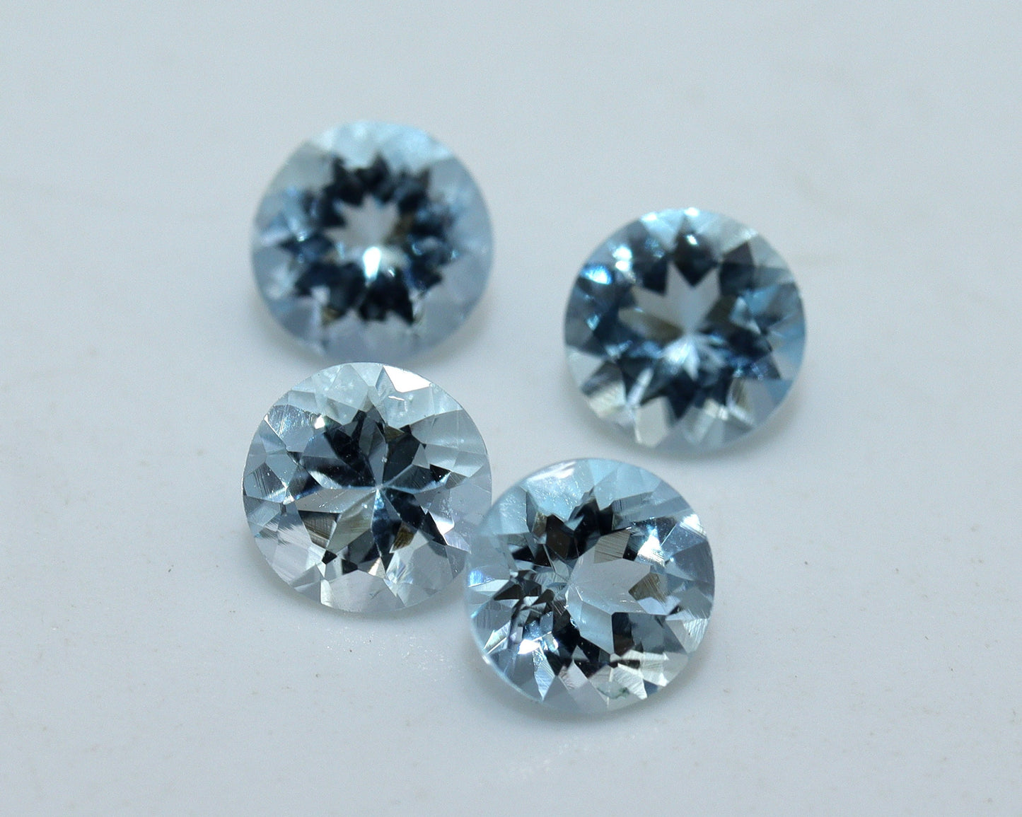 5 mm AAA Natural Aquamarine Rounds, TOP Quality Best Color, Calibrated Gemstones, March Birthstone, Aquamarine Studs, Round Cut Stones