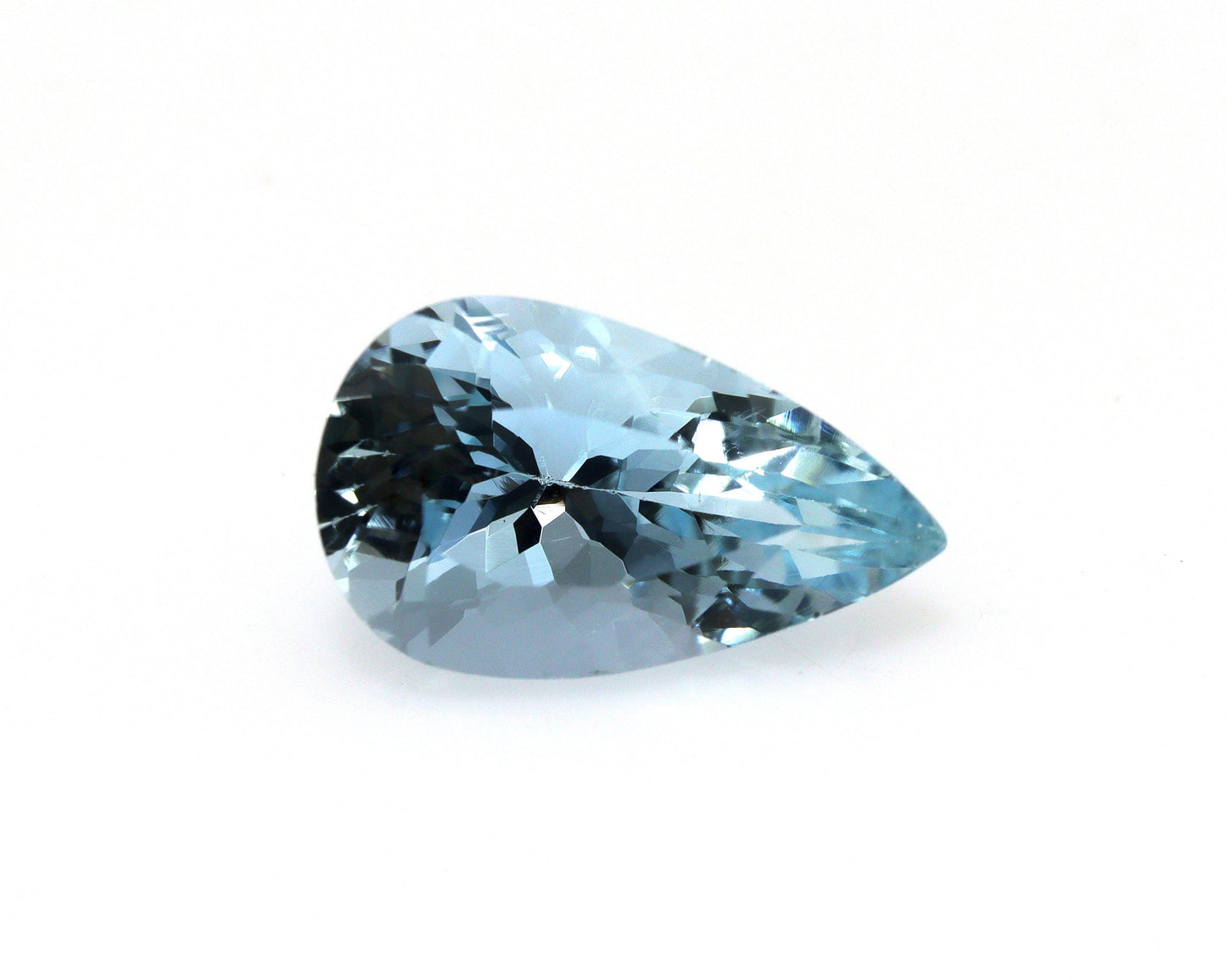 3.1 Ct Dark Blue Aquamarine Pear | AAA++ Loupe Clean Gemstone | Natural Pear Cut March Birthstone | Wedding Ring Stone