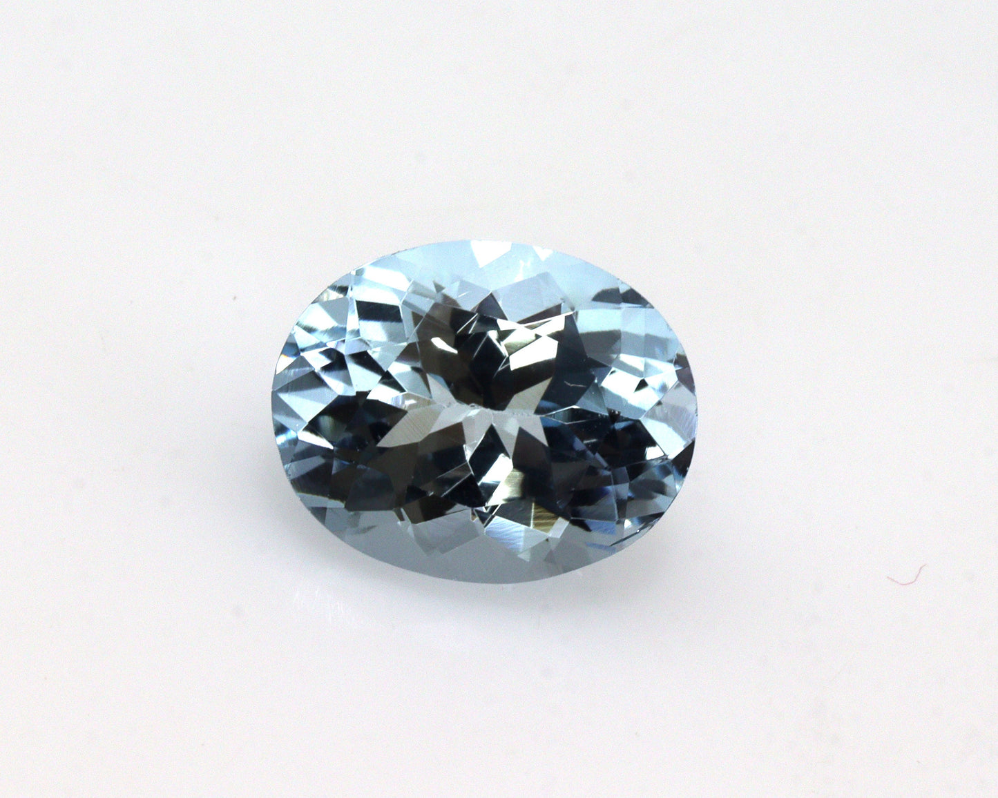 AAA Natural Aquamarine Oval 2.3 Ct – Medium Blue Oval Cut Loose Gemstone, March Birthstone, Eye Clean Aquamarine for Ring or Pendant