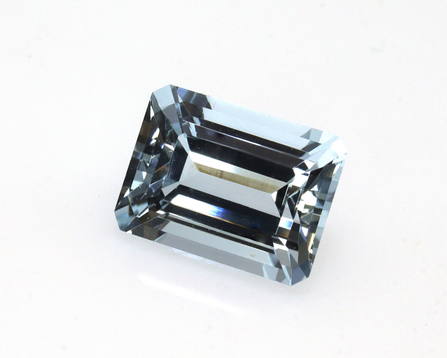 1.7 Ct AAA Natural Aquamarine Emerald Cut | 8 × 6.2 mm Light Blue Loose Gemstone | March Birthstone