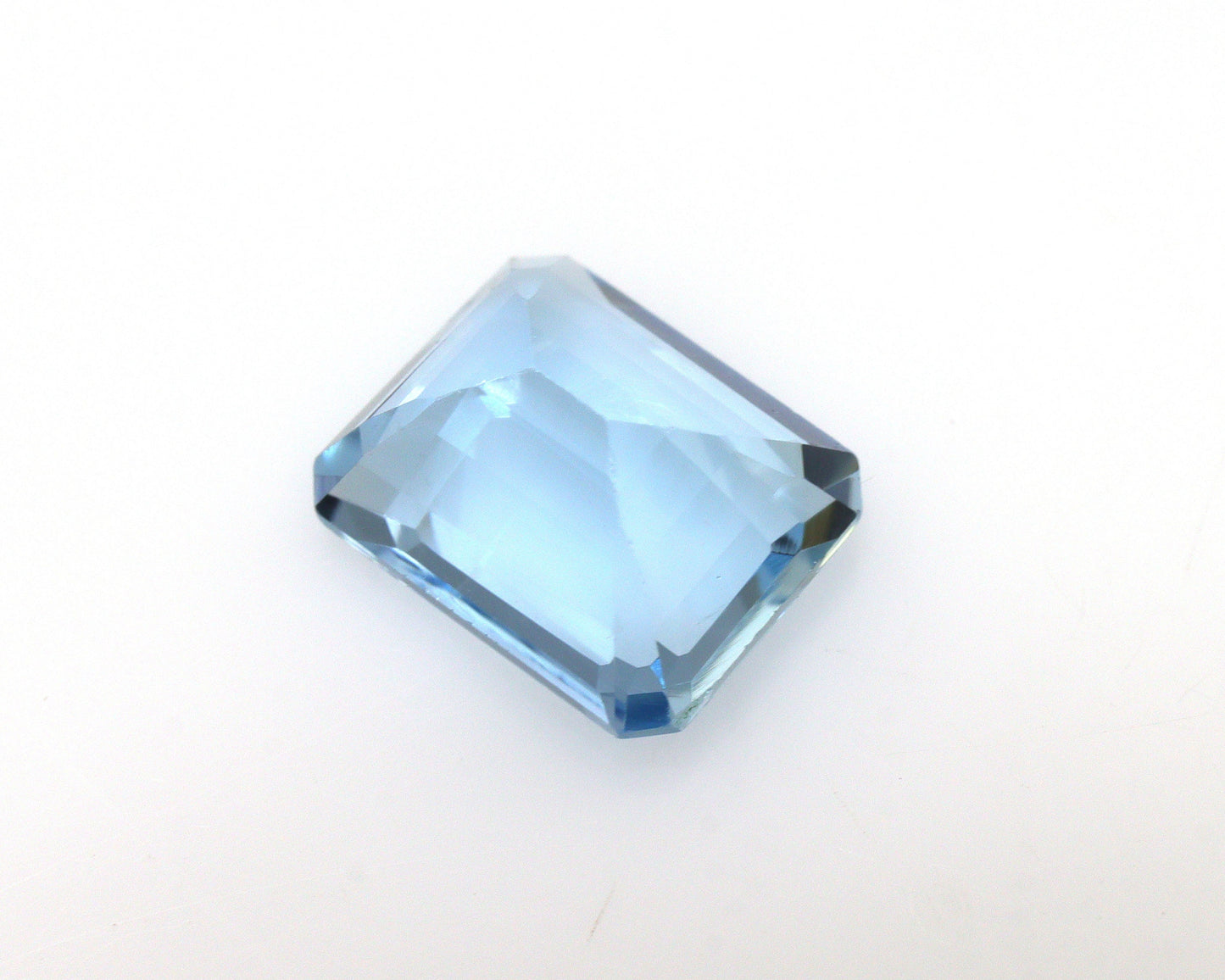 1.56 Ct AAA+ Natural Aquamarine Emerald Cut 7.6×6.2 mm | Medium to Dark Blue Eye Clean Gemstone | March Birthstone for Ring or Pendant