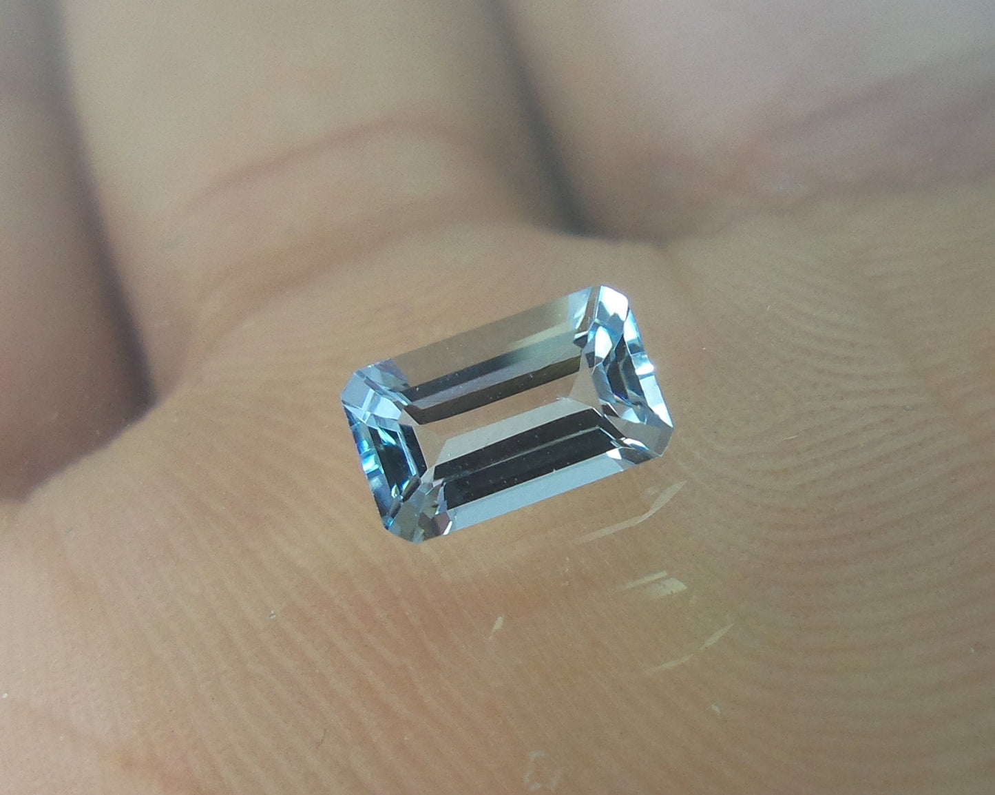 Genuine Aquamarine Emerald Cut - Medium Blue Loose Gemstone, 7x4.3 mm, High Quality Aquamarine