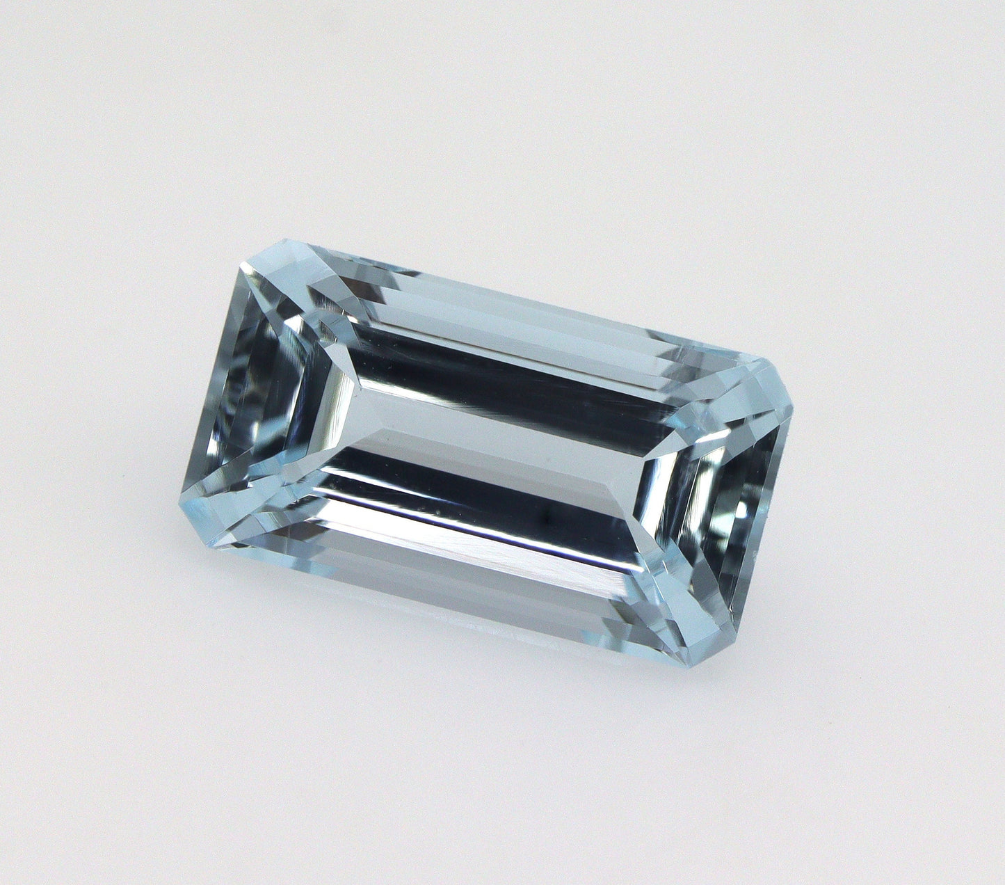 3 Ct Natural Aquamarine Step Cut | 11.7x6.5 mm Loose Blue Aquamarine | Octagon / Baguette Cut for Ring or Pendant, Long Baguette