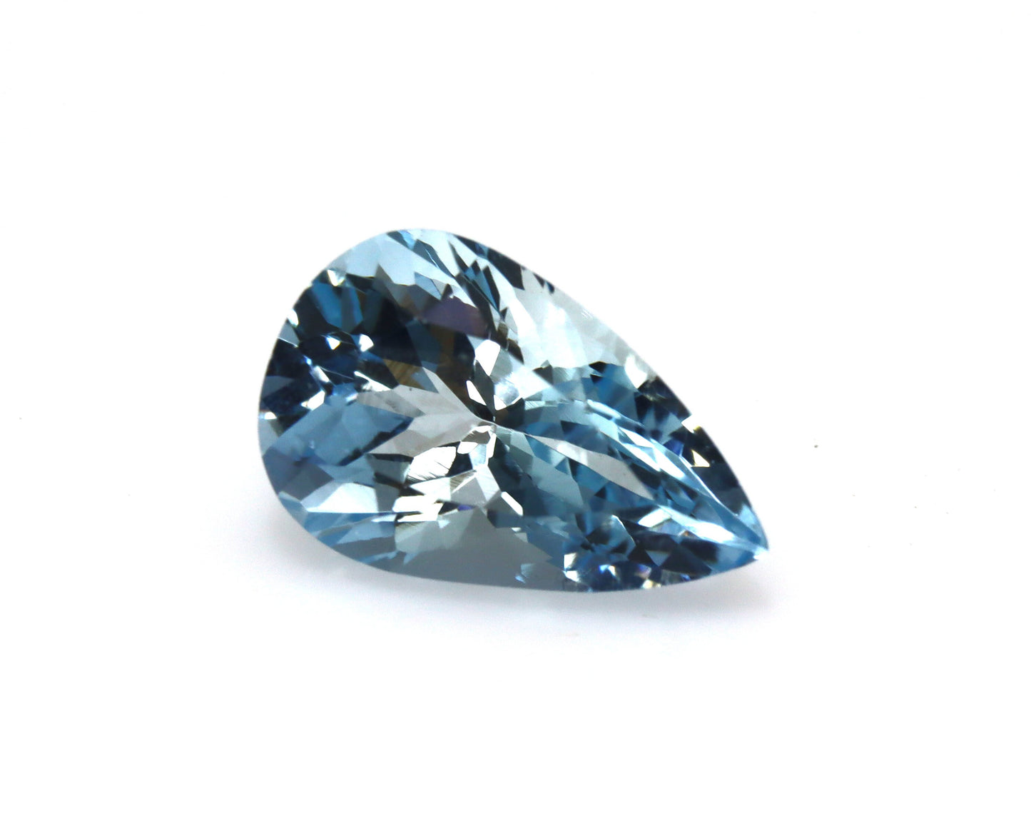 Natural Aquamarine Pear Cut 2.7 Ct Gemstone, AAA Blue Aquamarine for Necklace or Ring, March Birthstone Gift, Faceted Loose Stone