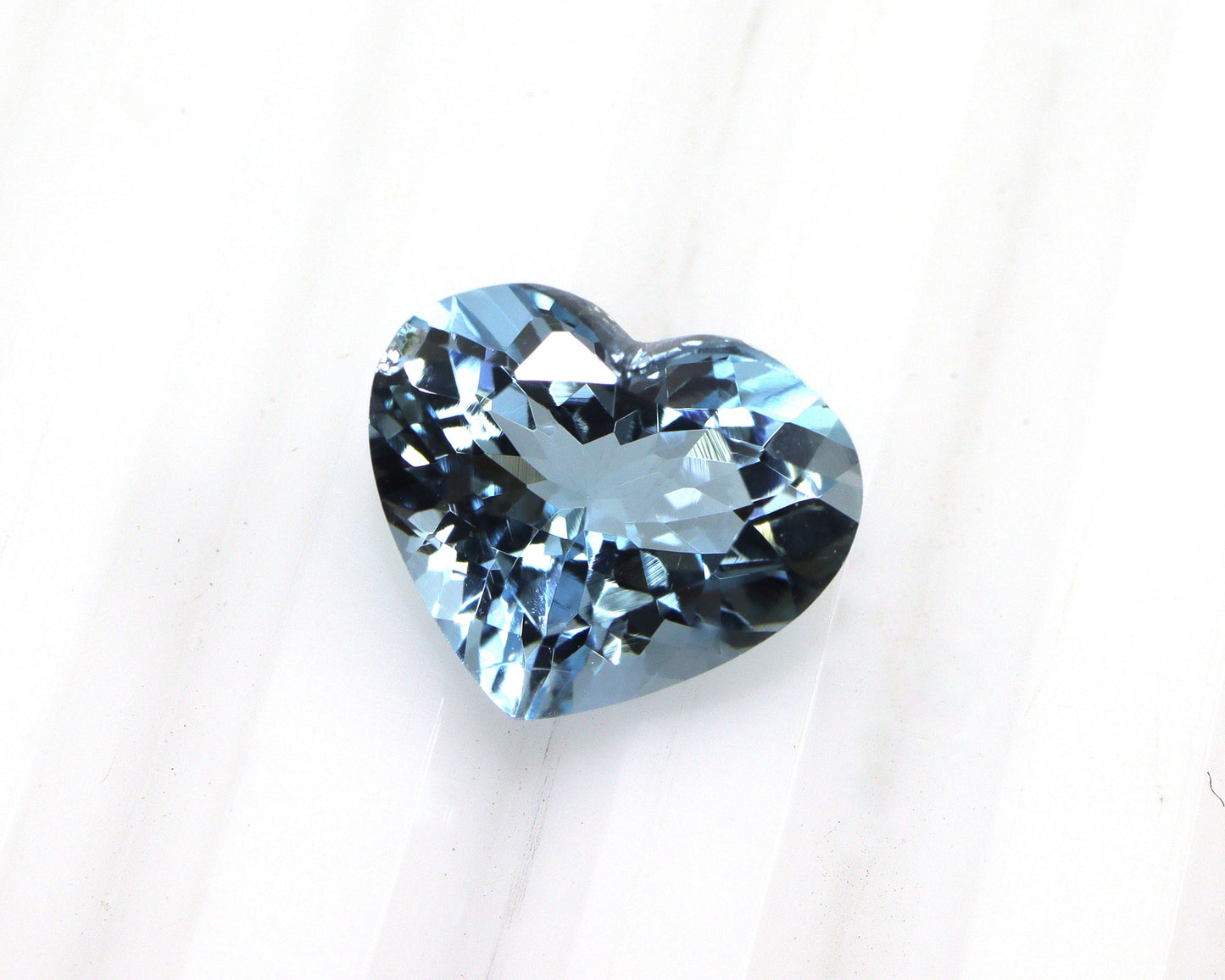 2.32 Ct AAA+ Natural Aquamarine Heart Cut | SUPER BLUE, Loupe Clean, Unheated Gemstone for Ring or Pendant